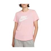 Trykt kortærmet T-shirt Pink