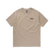 Beige Bomuld Crew Neck Tee