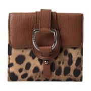 Leopard Print Bifold Kortholder Pung