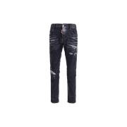 Vintage Skater Jeans med slidt effekt