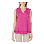 Fuchsia V-Neck Tank Top