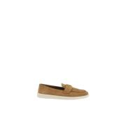 Suede Loafers Kamel Almond Toe