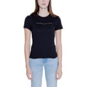 Sort Bomuld Dame T-Shirt