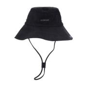 Blå Bucket Hat med Logo Skrift