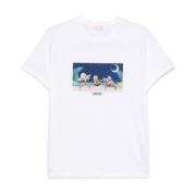 Grafisk Print Crew Neck T-shirts