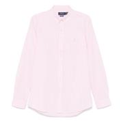 Rosa Button-Down Skjorte med Pony Logo