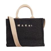 Raffia Effekt Tote Taske