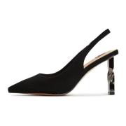 Stiletto High Heeled Pumps - Sort