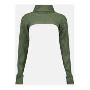 Grøn Khaki Crop Sweater