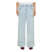 Wide-leg Ruby jeans i lyocell denim