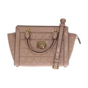 Quilted VIVIANNE Skuldertaske Beige