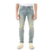 Skinny Denim Jeans med Flisetekstur