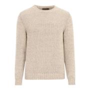 Elegant Beige Rundhals Sweater