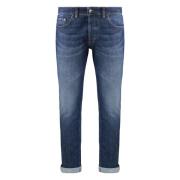 Ikon regular fit jeans med metal knapper