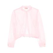 Flamingo Pink Åben Front Outerwear