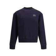 Logo Crew Neck Sweatshirt med Ribbed Hems