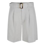 Blåt Linned Bermuda Shorts