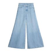 Vintage Linned Denim Wide Leg Jeans