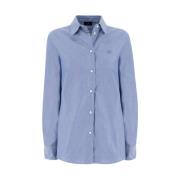 Broderet Pegasus Oxford Bomuld Bluse