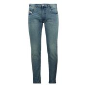 Slim Fit Blå Denim Jeans