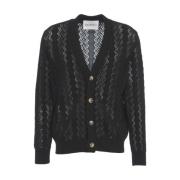 Sort Strik Cardigan