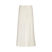 Ecru Loose Fit Wide Leg Bukser