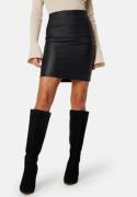 Pieces Pcparo HW Coated Skirt Black S