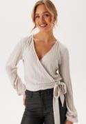 BUBBLEROOM Jolie Wrap Top Light beige XL