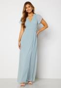 Bubbleroom Occasion Grienne Wrap Gown Dusty blue 2XL