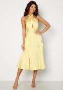 Bubbleroom Occasion Finelle Halterneck Dress Light yellow 4XL
