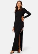 Bubbleroom Occasion Super cut out  Bejewelled Gown Black M