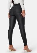 Happy Holly High Waist Push-Up Coated Treggings Black 44R