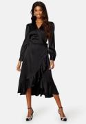 Object Collectors Item Objsateen Wrap Dress Black 34