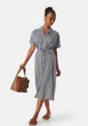 VERO MODA Bumby SS Calf Shirt Dress Snow White Stripes:I XS