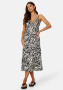 VILA Limia Maya Strap Dress Birch AOP:Maya black 38