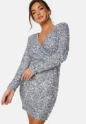 VILA Cava Sequin Dress Silver 42