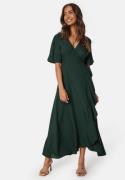 Happy Holly Ellinor Viscose Dress Dark green 32/34