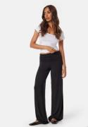 BUBBLEROOM Fold Over Wide Trousers Black XS