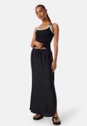 BUBBLEROOM Linen Blend Maxi Skirt Black S