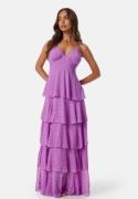 VILA Viika V-Neck maxi flounce dress Dewberry 36