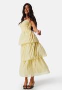 Bubbleroom Occasion Frill Strap Dress Light yellow 36