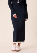 Happy Holly Contrast Knitted Midi Skirt Navy/Cream 48/50