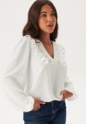 BUBBLEROOM Frill Detail Puff Sleeve Blouse White XS