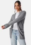 VILA Viril Open L/S Knit Cardigan Medium Grey Melange XL