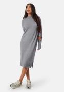 VILA Ril Crew Neck Midi Dress Medium Grey Melange XL