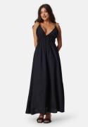 BUBBLEROOM Tie Strap Maxi Dress  Black M