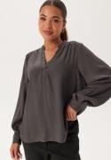 SELECTED FEMME Slfmaddi Ls V-neck Top Volcanic Ash 38