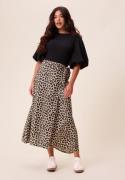 Happy Holly Viscose Midi Wrap Skirt Leopard 44/46