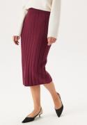 GANT Wide Ribbed Wool Skirt Plumped Red L