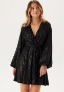 Bubbleroom Occasion Sequin Balloon Sleeve Dress Black 2XL